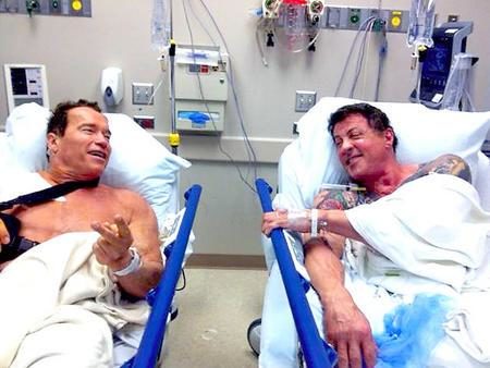 noticias Arnold Schwarzenegger y Sylvester Stallone, juntos en el hospital