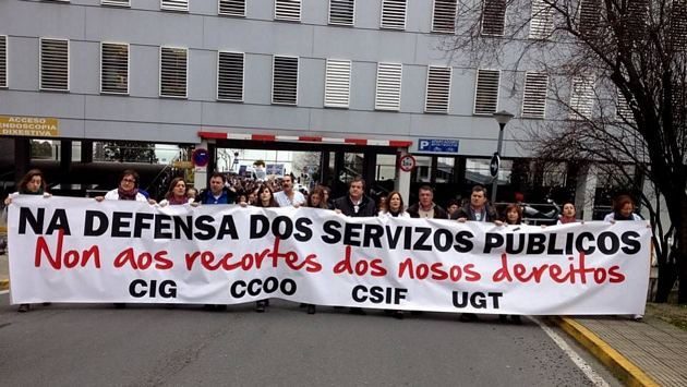 Concentraciones de protesta de miles de funcionarios en toda Galicia 3