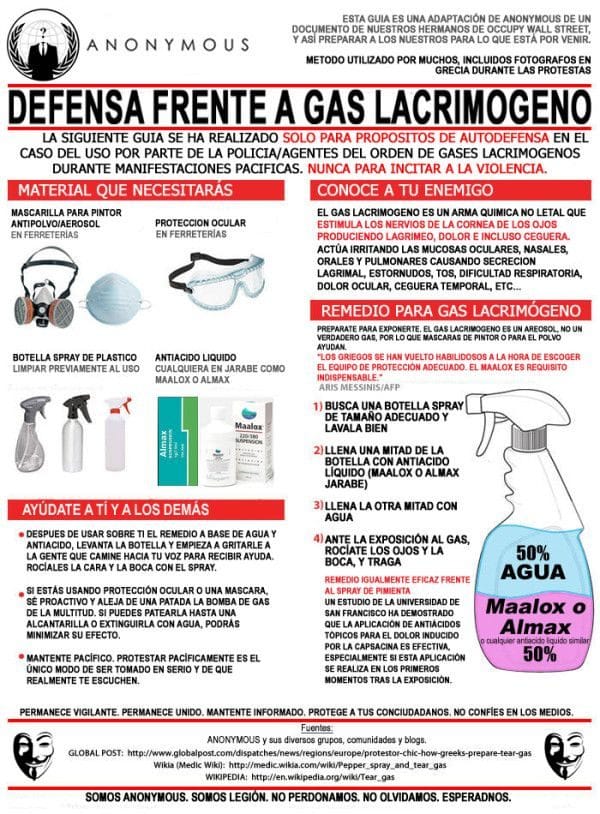 Manual para defenderte del gas lacrimógeno 2 Manual para defenderte del gas lacrimógeno 3