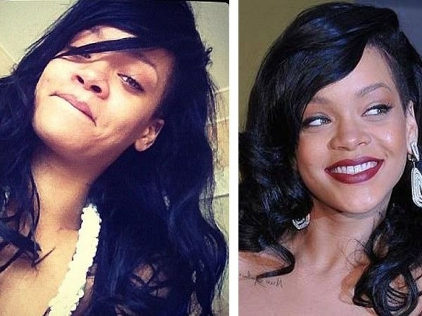 Rihanna se mostró sin maquillaje 1