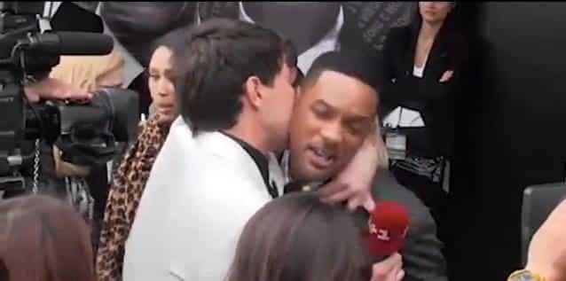 Will Smith le pegó a un reportero que intentó darle un beso en la boca 2 Will Smith le pegó a un reportero que intentó darle un beso en la boca 3
