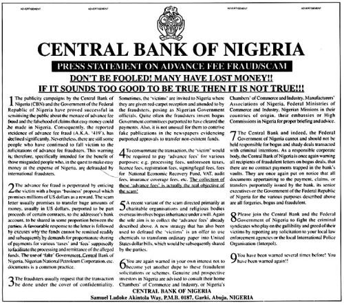 Estafa Nigeriana