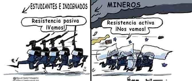 Butal actuación de la policía en Gran Canaria contra los jóvenes solidarios con los mineros 3