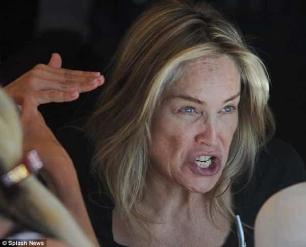 noticias Hasta Sharon Stone se pone fea cuando se enfada