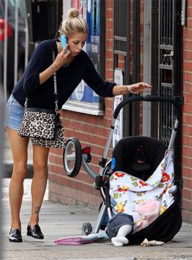 La perlita de una celebridad británica: se le cayó el bebé, ¡y siguió hablando por teléfono! 5