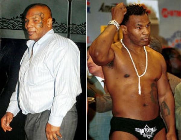 Famosos musculosos antes y después Mike Tyson
