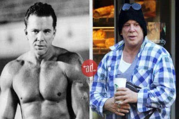 Famosos musculosos antes y después Mickey Rourke