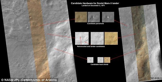NASA muestra fotos del lugar de Marte donde habría caído nave soviética en el 71 7