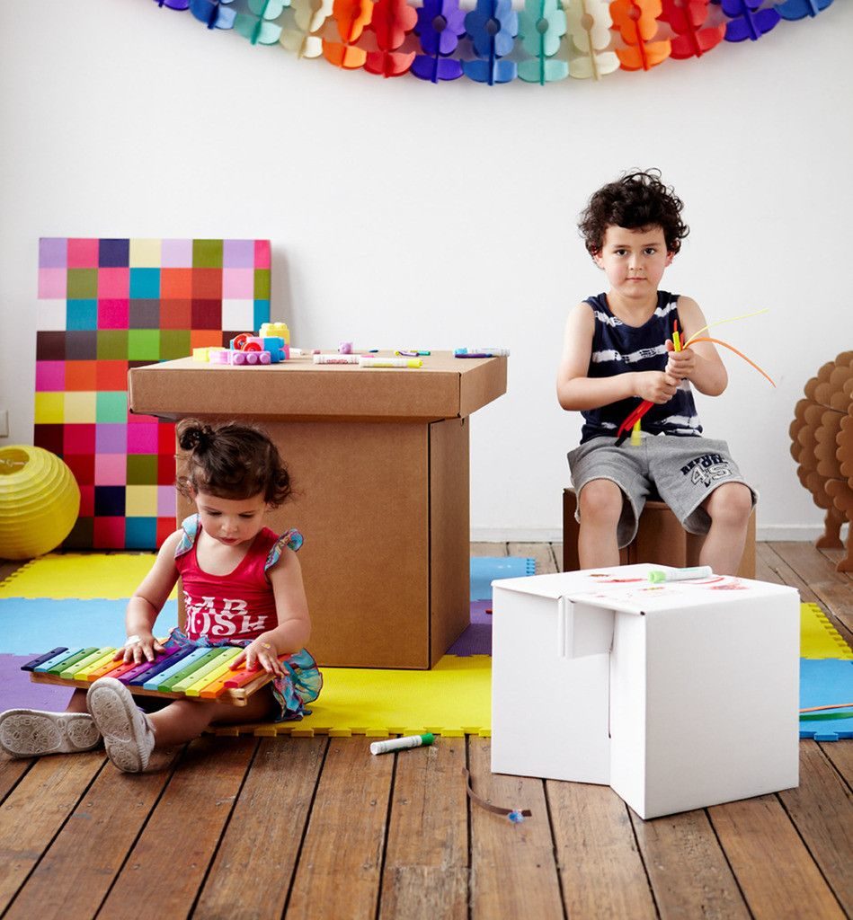 Decoración Eco Chic: Muebles hechos de cartón 15