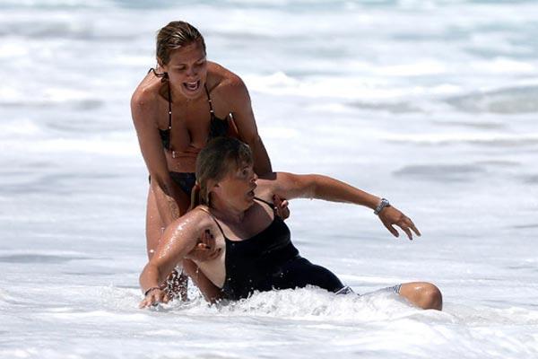 Fotos impactantes: Heidi Klum salva a su hijo y a dos niñeras de morir ahogados en Hawai 7