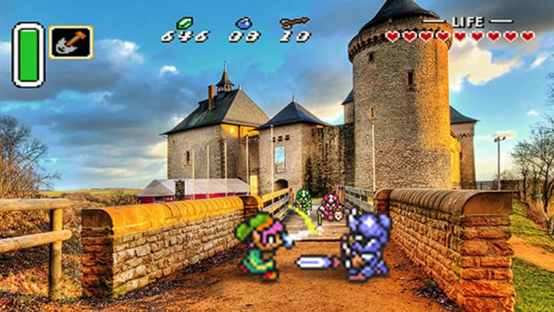 Mezclar fotos reales y videojuegos de 16 bits es puro ingenio