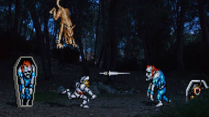 Mezclar fotos reales y videojuegos de 16 bits es puro ingenio