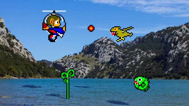 Mezclar fotos reales y videojuegos de 16 bits es puro ingenio