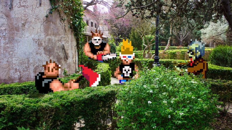 Mezclar fotos reales y videojuegos de 16 bits es puro ingenio