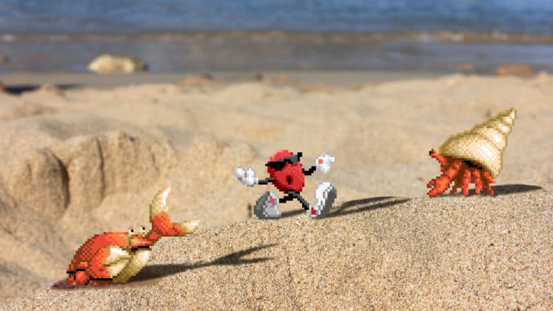 Mezclar fotos reales y videojuegos de 16 bits es puro ingenio