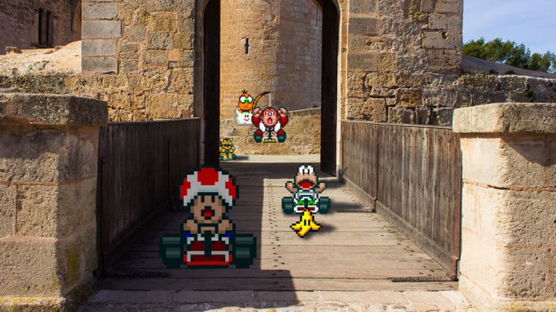 Mezclar fotos reales y videojuegos de 16 bits es puro ingenio