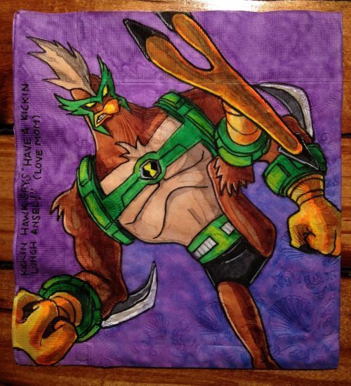 Arte sobre servilletas 26