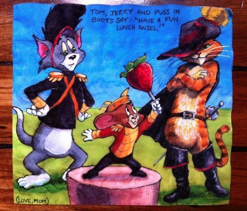 Arte sobre servilletas 29