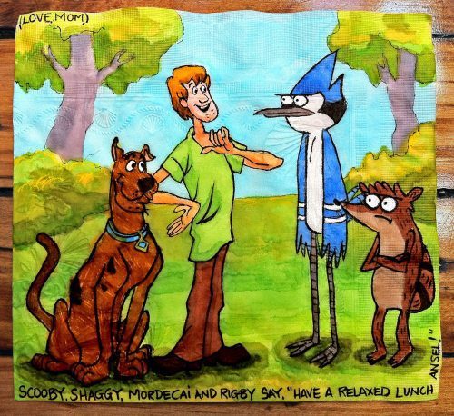 Arte sobre servilletas 37