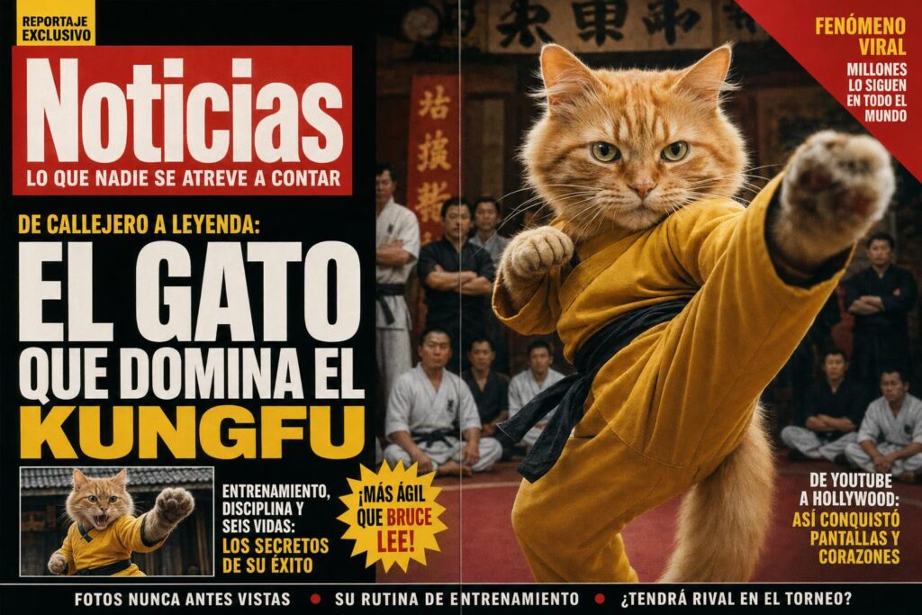 ¿Sabías que un gato se ha convertido en la leyenda del kungfu? La sorprendente historia de un felino que conquista corazones y pantallas